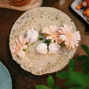 Cardamom Pistachio Cake with Lemon Buttercream Frosting