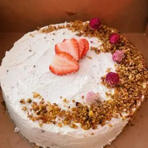 5 spice Carrot Cake with Vegan Cream Cheese Frosting