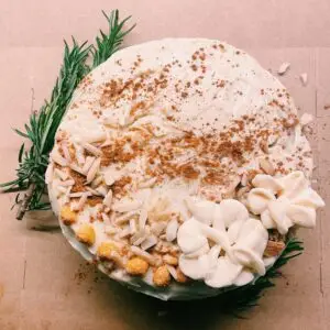 Apple Cinnamon Cake with Maple Vegan Buttercream Frosting